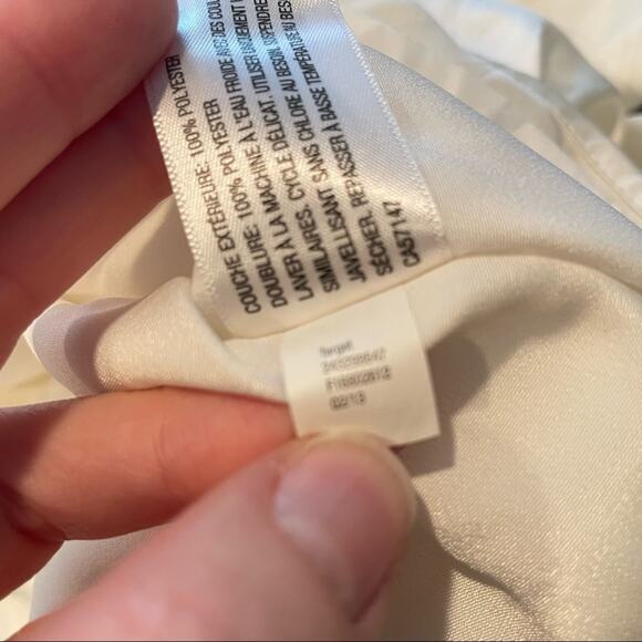 Tevolio Cream Satin One Shoulder Maxi Formal Dress S - Picture 11 of 14